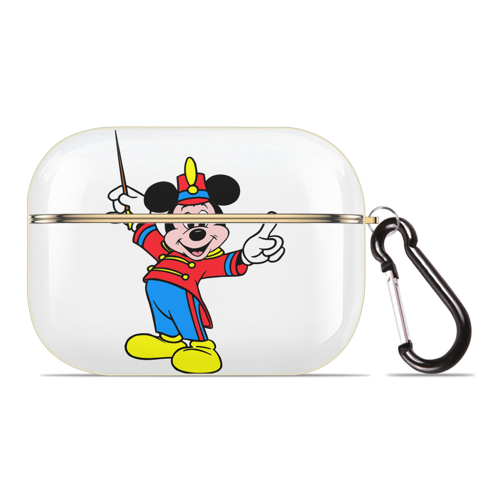 （画像用） ミッキーマウス Mickey Mouse 【AirPods Pro用】ハードシェル保護ケース｜耐衝撃・防指紋・カラビナ付き商品仕様