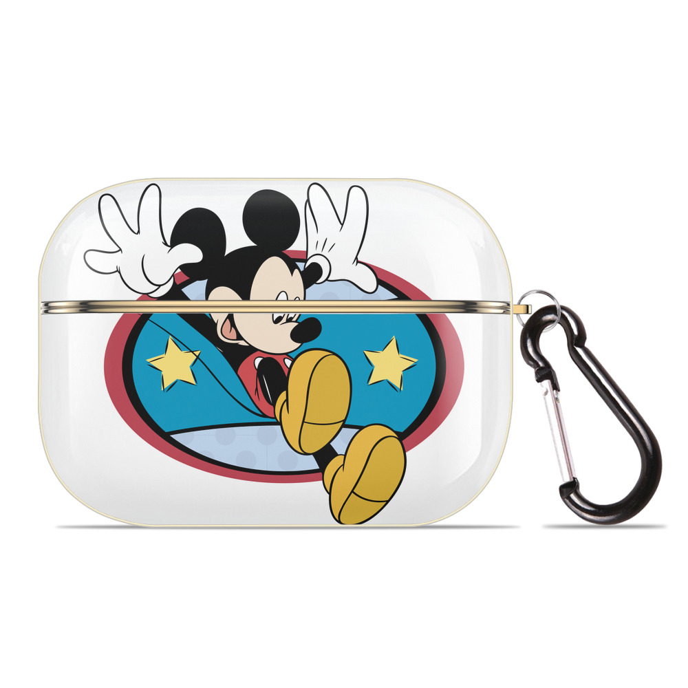 （画像用） ミッキーマウス Mickey Mouse 【AirPods Pro用】ハードシェル保護ケース｜耐衝撃・防指紋・カラビナ付き商品仕様