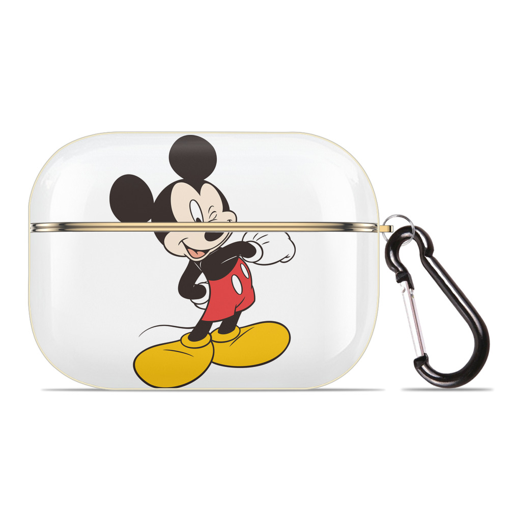 （画像用） ミッキーマウス Mickey Mouse 【AirPods Pro用】ハードシェル保護ケース｜耐衝撃・防指紋・カラビナ付き商品仕様