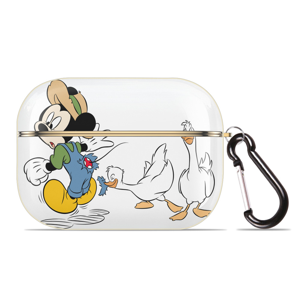 （画像用） ミッキーマウス Mickey Mouse 【AirPods Pro用】ハードシェル保護ケース｜耐衝撃・防指紋・カラビナ付き商品仕様