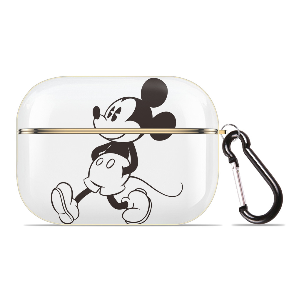 （画像用） ミッキーマウス Mickey Mouse 【AirPods Pro用】ハードシェル保護ケース｜耐衝撃・防指紋・カラビナ付き商品仕様
