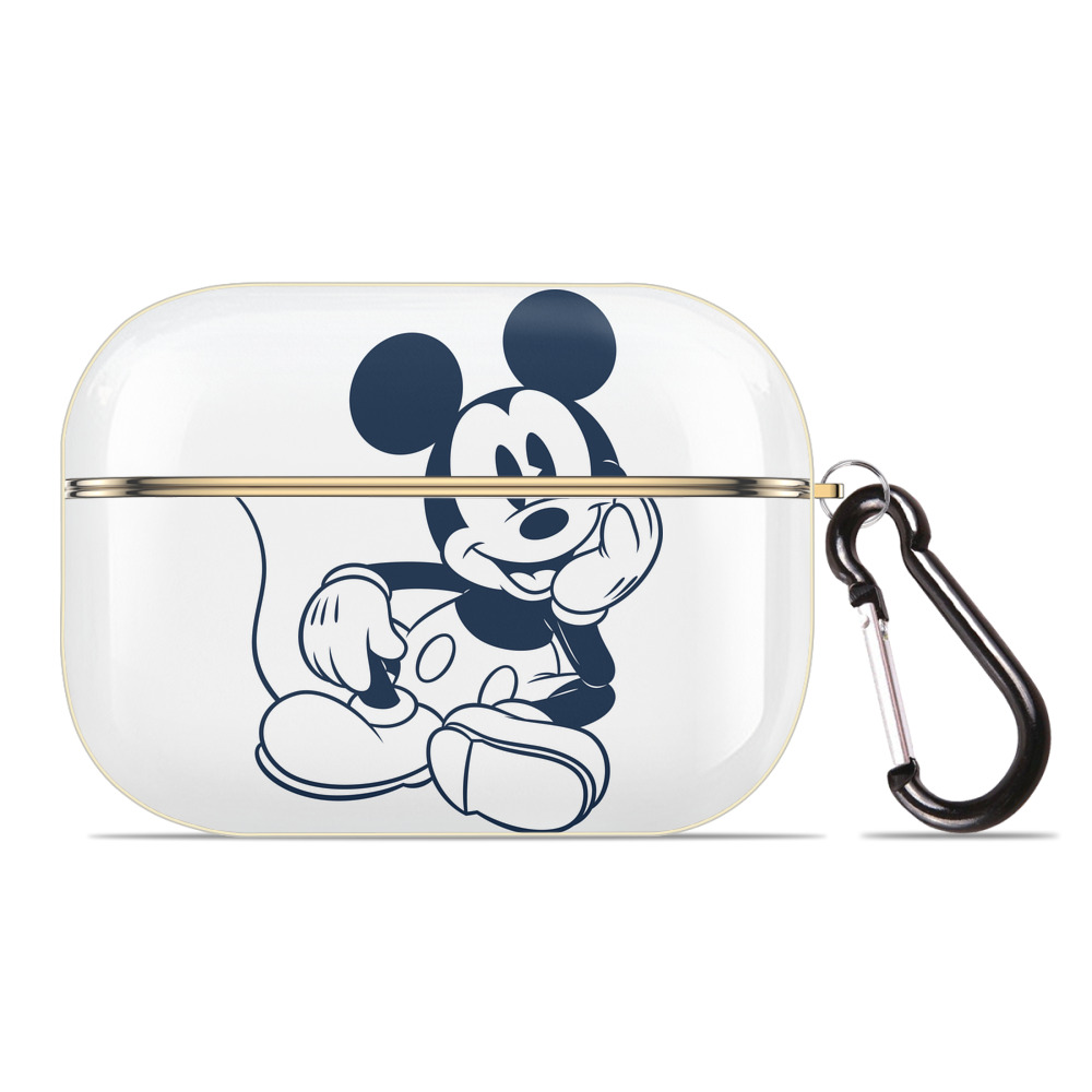 （画像用） ミッキーマウス Mickey Mouse 【AirPods Pro用】ハードシェル保護ケース｜耐衝撃・防指紋・カラビナ付き商品仕様