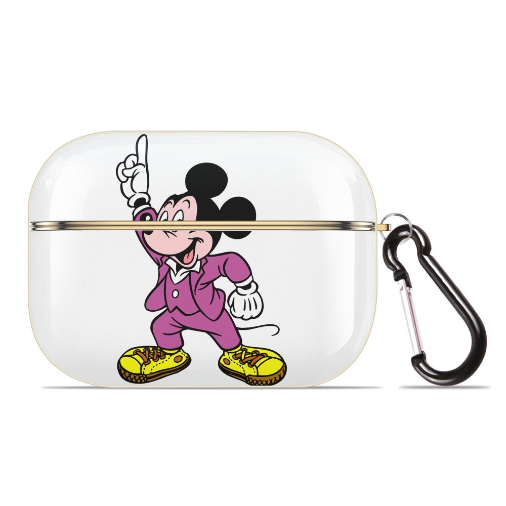 （画像用） ミッキーマウス Mickey Mouse 【AirPods Pro用】ハードシェル保護ケース｜耐衝撃・防指紋・カラビナ付き商品仕様