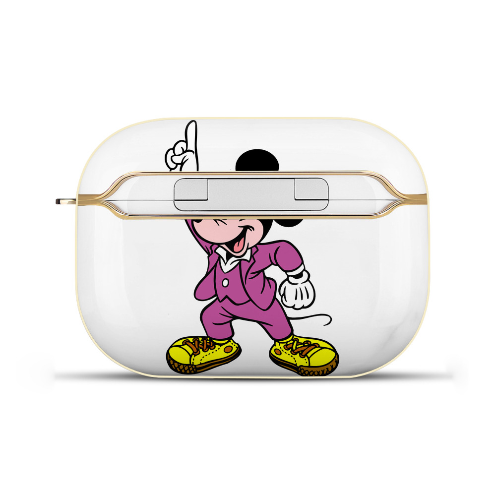 （画像用） ミッキーマウス Mickey Mouse 【AirPods Pro用】ハードシェル保護ケース｜耐衝撃・防指紋・カラビナ付き商品仕様