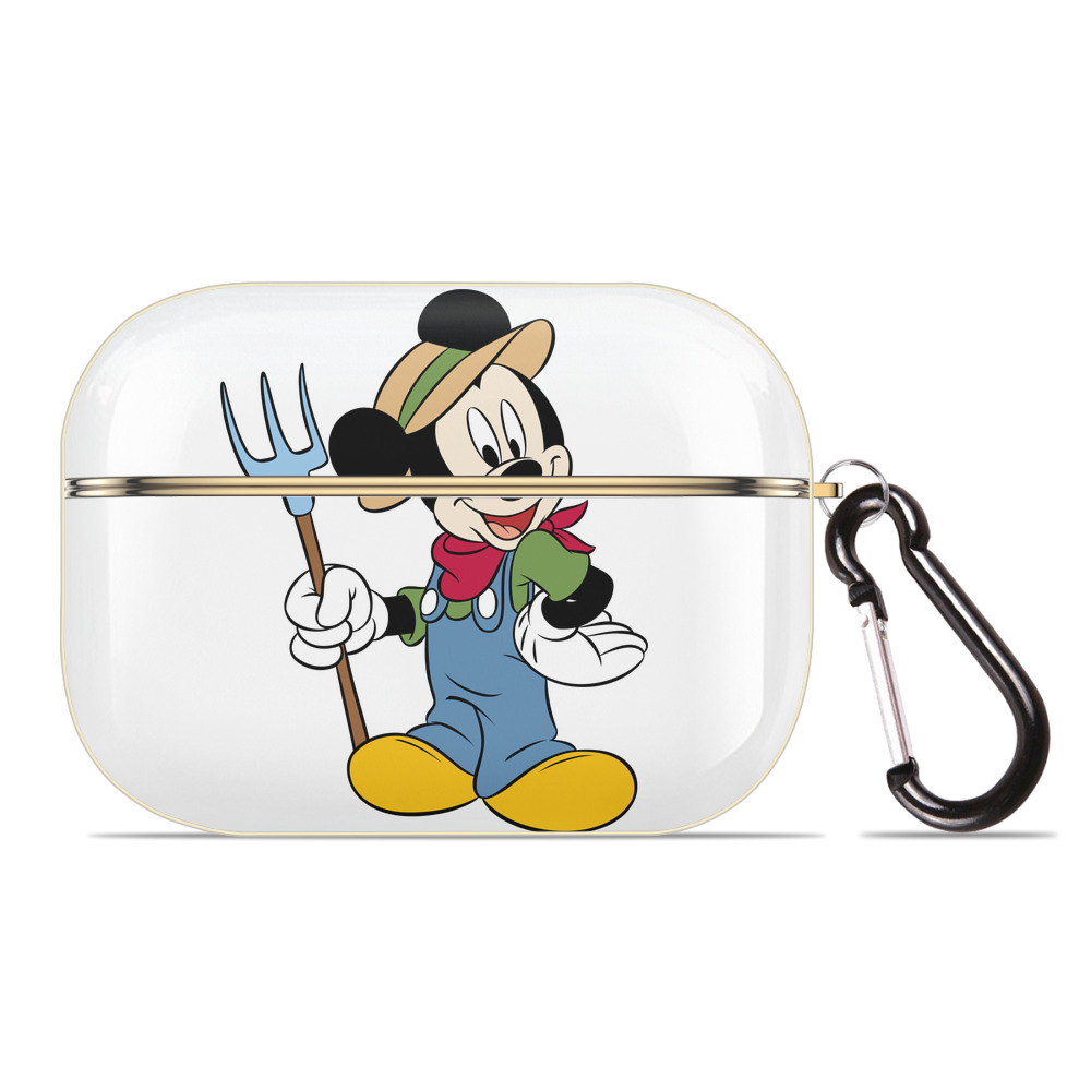 （画像用） ミッキーマウス Mickey Mouse 【AirPods Pro用】ハードシェル保護ケース｜耐衝撃・防指紋・カラビナ付き商品仕様