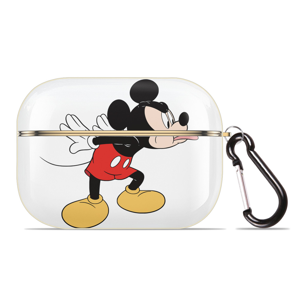 （画像用） ミッキーマウス Mickey Mouse 【AirPods Pro用】ハードシェル保護ケース｜耐衝撃・防指紋・カラビナ付き商品仕様