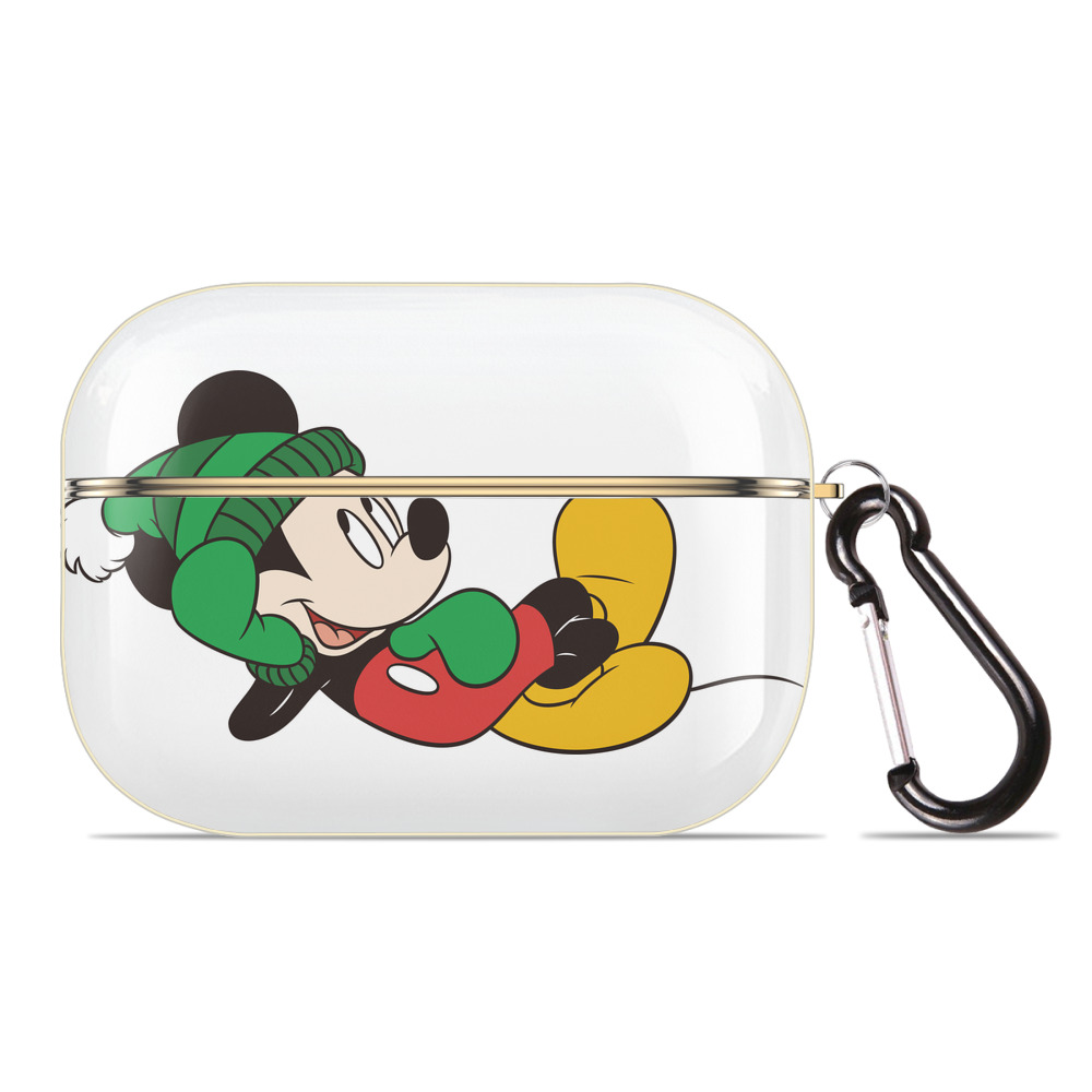 （画像用） ミッキーマウス Mickey Mouse 【AirPods Pro用】ハードシェル保護ケース｜耐衝撃・防指紋・カラビナ付き商品仕様