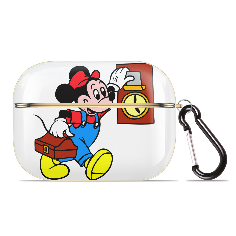 （画像用） ミッキーマウス Mickey Mouse 【AirPods Pro用】ハードシェル保護ケース｜耐衝撃・防指紋・カラビナ付き商品仕様
