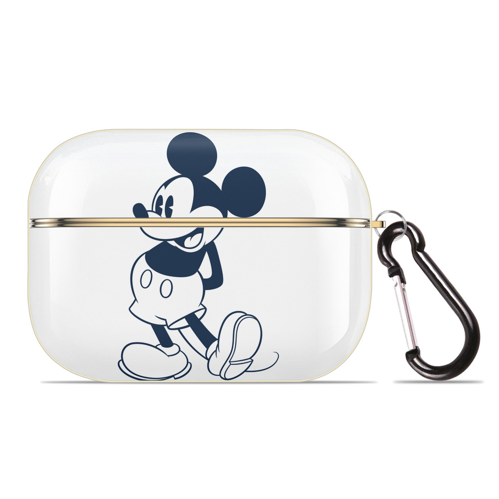 （画像用） ミッキーマウス Mickey Mouse 【AirPods Pro用】ハードシェル保護ケース｜耐衝撃・防指紋・カラビナ付き商品仕様