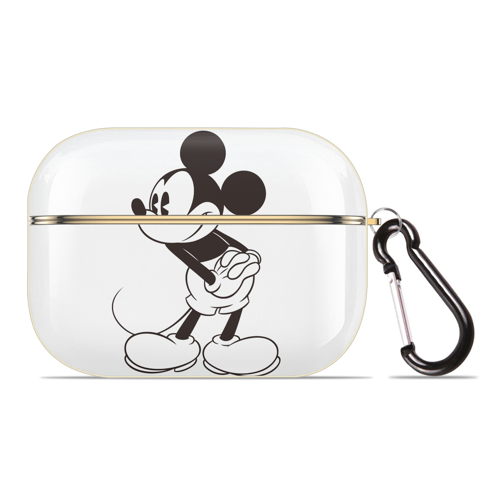 （画像用） ミッキーマウス Mickey Mouse 【AirPods Pro用】ハードシェル保護ケース｜耐衝撃・防指紋・カラビナ付き商品仕様