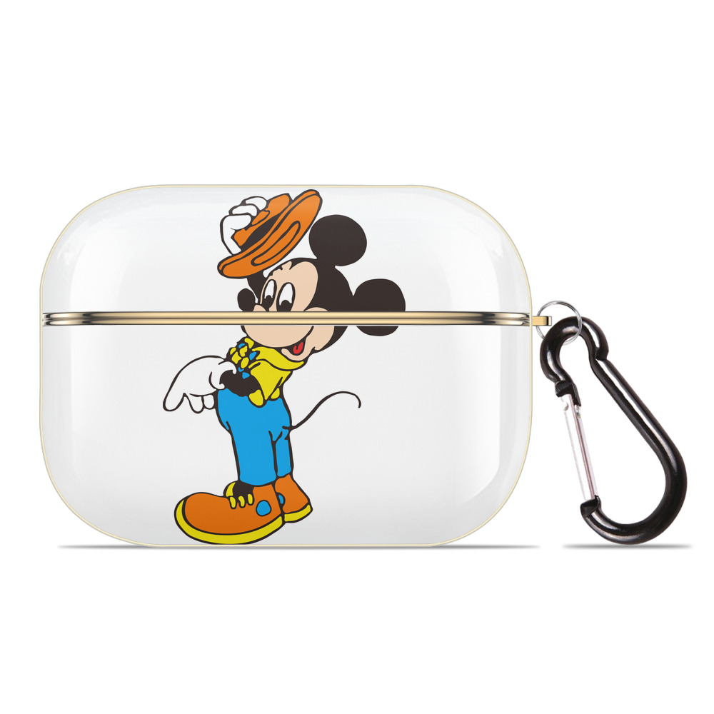 （画像用） ミッキーマウス Mickey Mouse 【AirPods Pro用】ハードシェル保護ケース｜耐衝撃・防指紋・カラビナ付き商品仕様