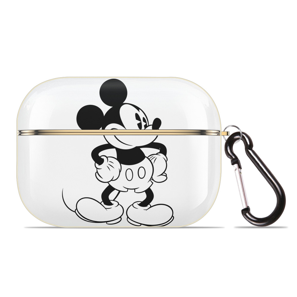 （画像用） ミッキーマウス Mickey Mouse 【AirPods Pro用】ハードシェル保護ケース｜耐衝撃・防指紋・カラビナ付き商品仕様
