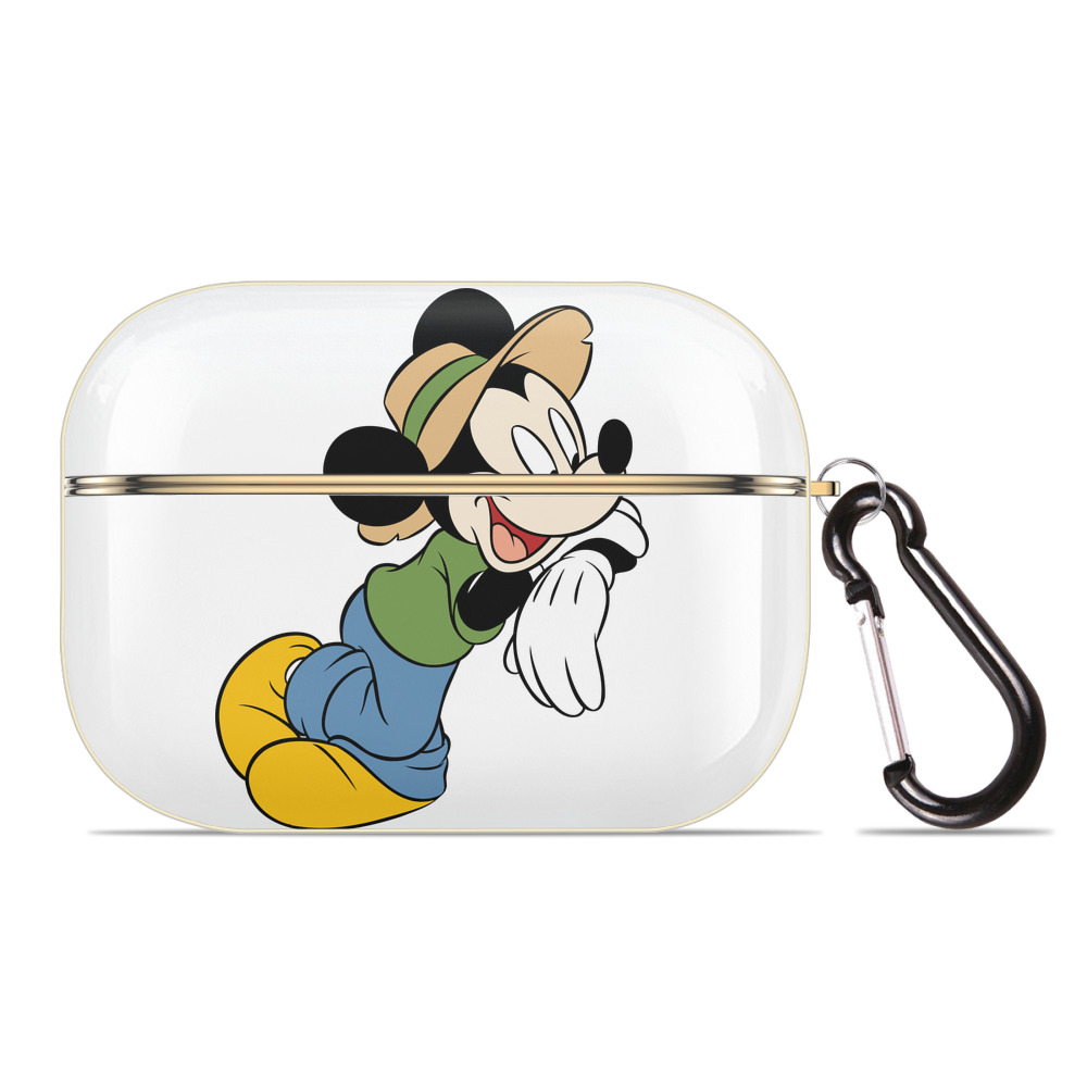 （画像用） ミッキーマウス Mickey Mouse 【AirPods Pro用】ハードシェル保護ケース｜耐衝撃・防指紋・カラビナ付き商品仕様