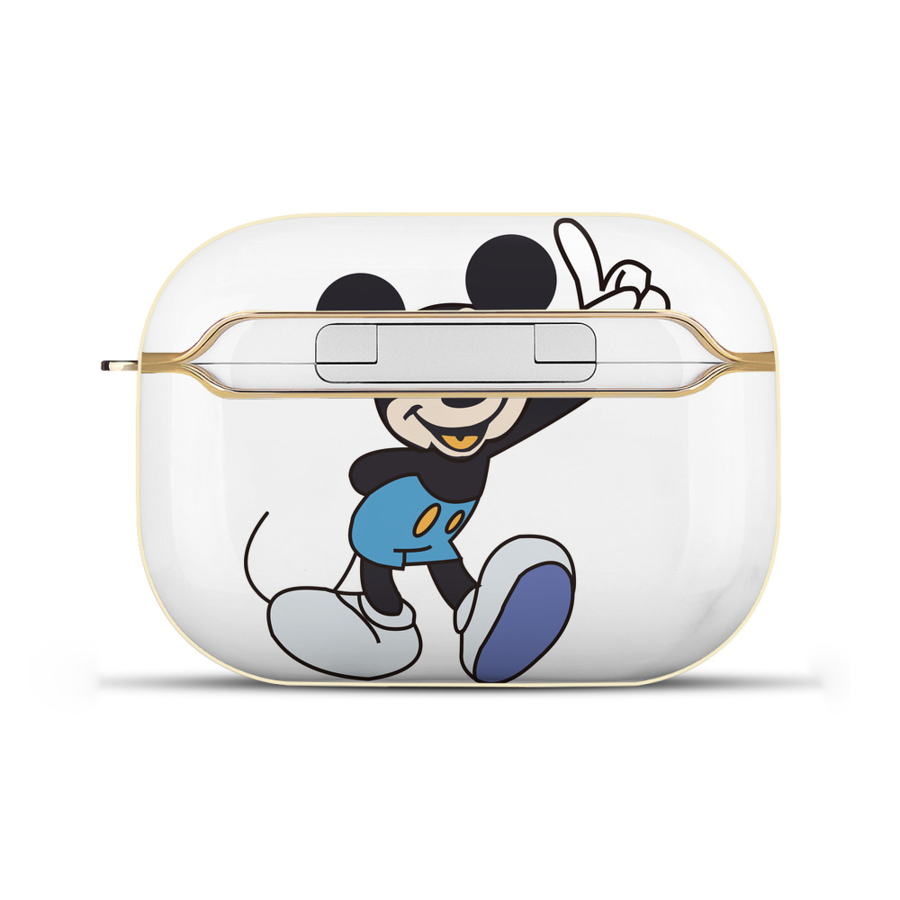 （画像用） ミッキーマウス Mickey Mouse 【AirPods Pro用】ハードシェル保護ケース｜耐衝撃・防指紋・カラビナ付き商品仕様