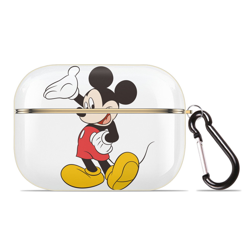 （画像用） ミッキーマウス Mickey Mouse 【AirPods Pro用】ハードシェル保護ケース｜耐衝撃・防指紋・カラビナ付き商品仕様