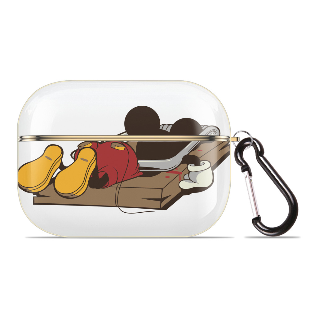 （画像用） ミッキーマウス Mickey Mouse 【AirPods Pro用】ハードシェル保護ケース｜耐衝撃・防指紋・カラビナ付き商品仕様
