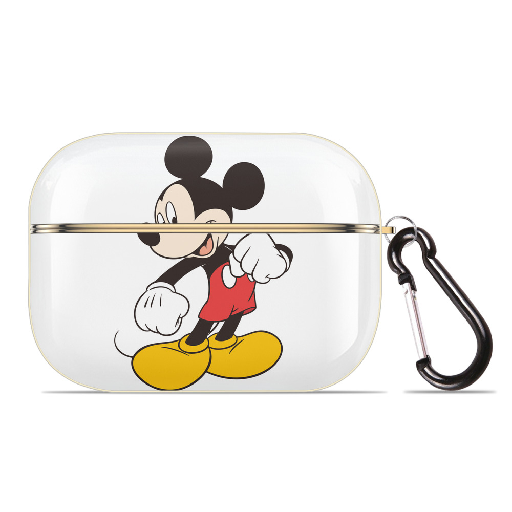 （画像用） ミッキーマウス Mickey Mouse 【AirPods Pro用】ハードシェル保護ケース｜耐衝撃・防指紋・カラビナ付き商品仕様
