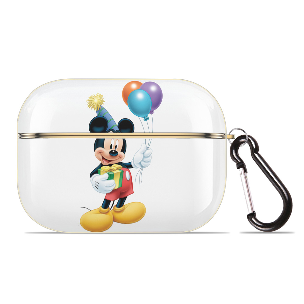 （画像用） ミッキーマウス Mickey Mouse 【AirPods Pro用】ハードシェル保護ケース｜耐衝撃・防指紋・カラビナ付き商品仕様