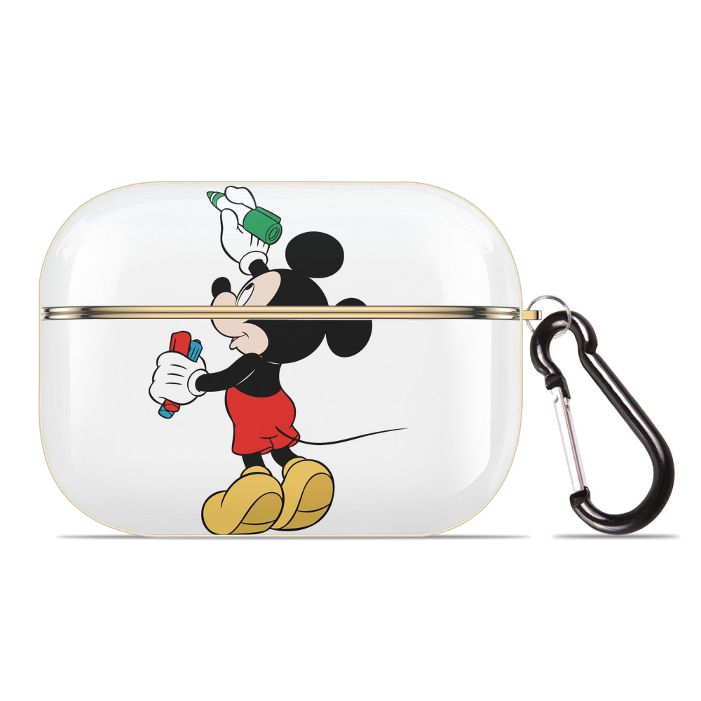 （画像用） ミッキーマウス Mickey Mouse 【AirPods Pro用】ハードシェル保護ケース｜耐衝撃・防指紋・カラビナ付き商品仕様