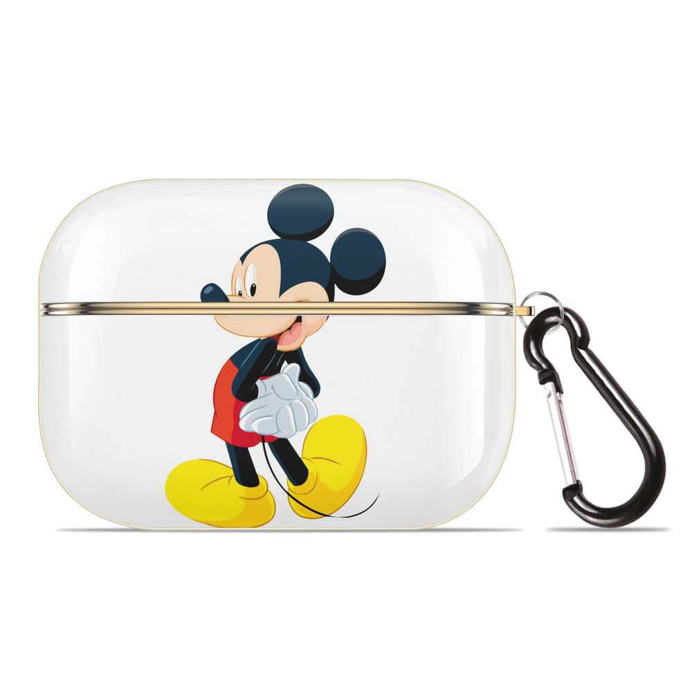 （画像用） ミッキーマウス Mickey Mouse 【AirPods Pro用】ハードシェル保護ケース｜耐衝撃・防指紋・カラビナ付き商品仕様