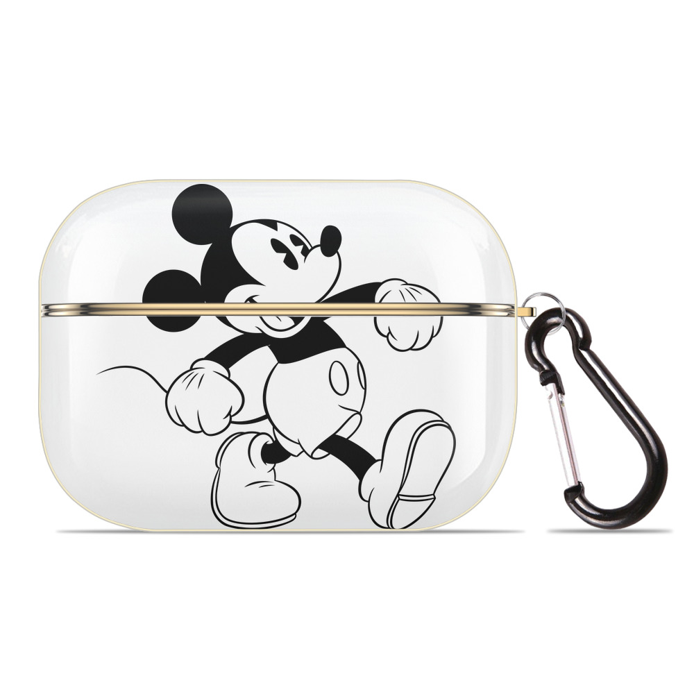（画像用） ミッキーマウス Mickey Mouse 【AirPods Pro用】ハードシェル保護ケース｜耐衝撃・防指紋・カラビナ付き商品仕様