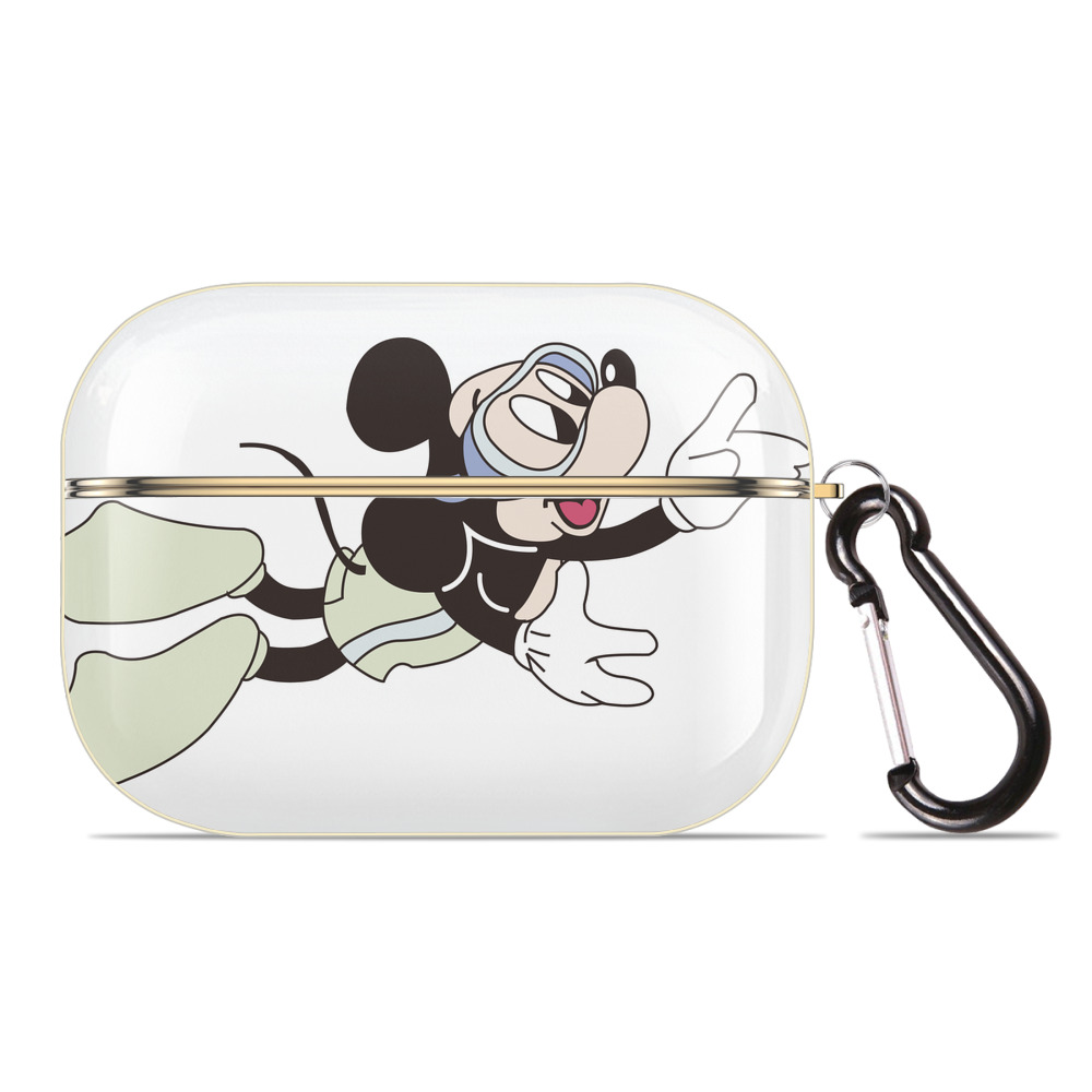 （画像用） ミッキーマウス Mickey Mouse 【AirPods Pro用】ハードシェル保護ケース｜耐衝撃・防指紋・カラビナ付き商品仕様
