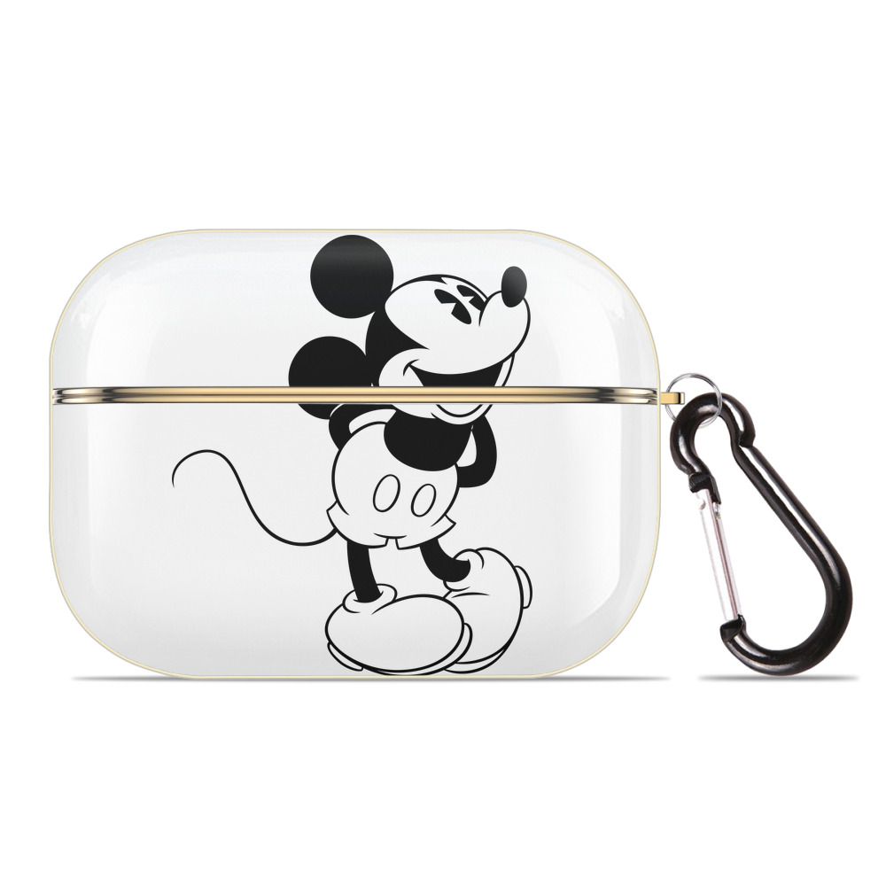 （画像用） ミッキーマウス Mickey Mouse 【AirPods Pro用】ハードシェル保護ケース｜耐衝撃・防指紋・カラビナ付き商品仕様