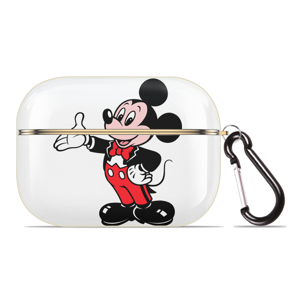 （画像用） ミッキーマウス Mickey Mouse 【AirPods Pro用】ハードシェル保護ケース｜耐衝撃・防指紋・カラビナ付き商品仕様