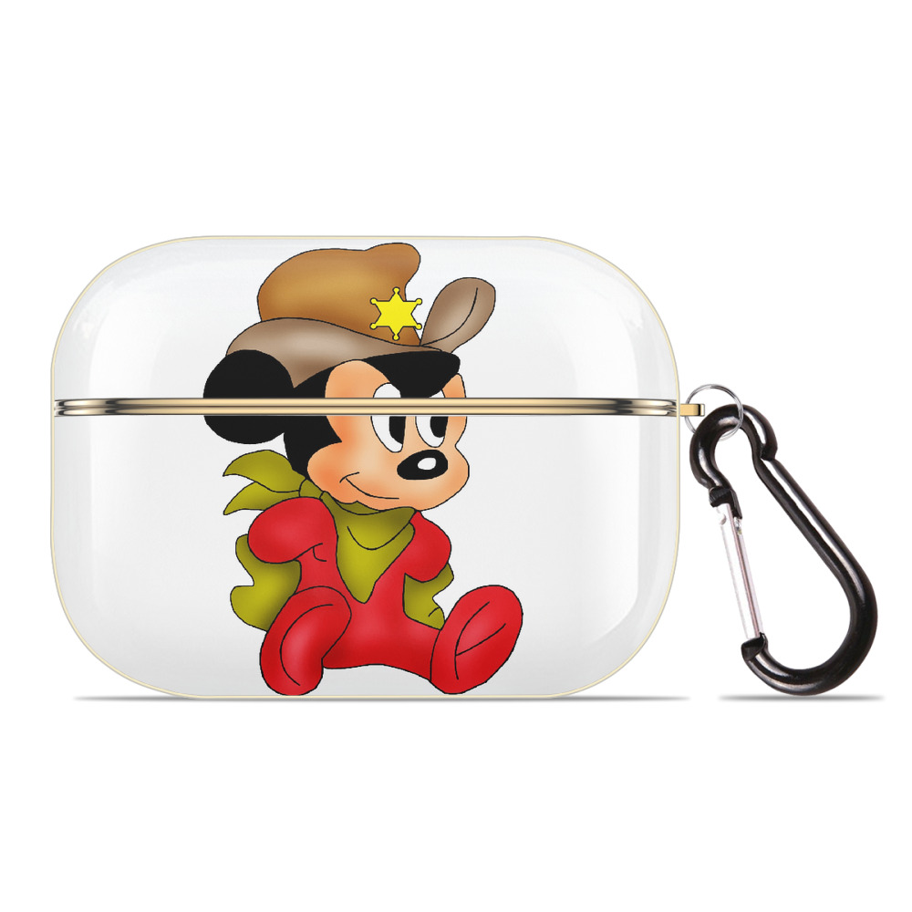 （画像用） ミッキーマウス Mickey Mouse 【AirPods Pro用】ハードシェル保護ケース｜耐衝撃・防指紋・カラビナ付き商品仕様