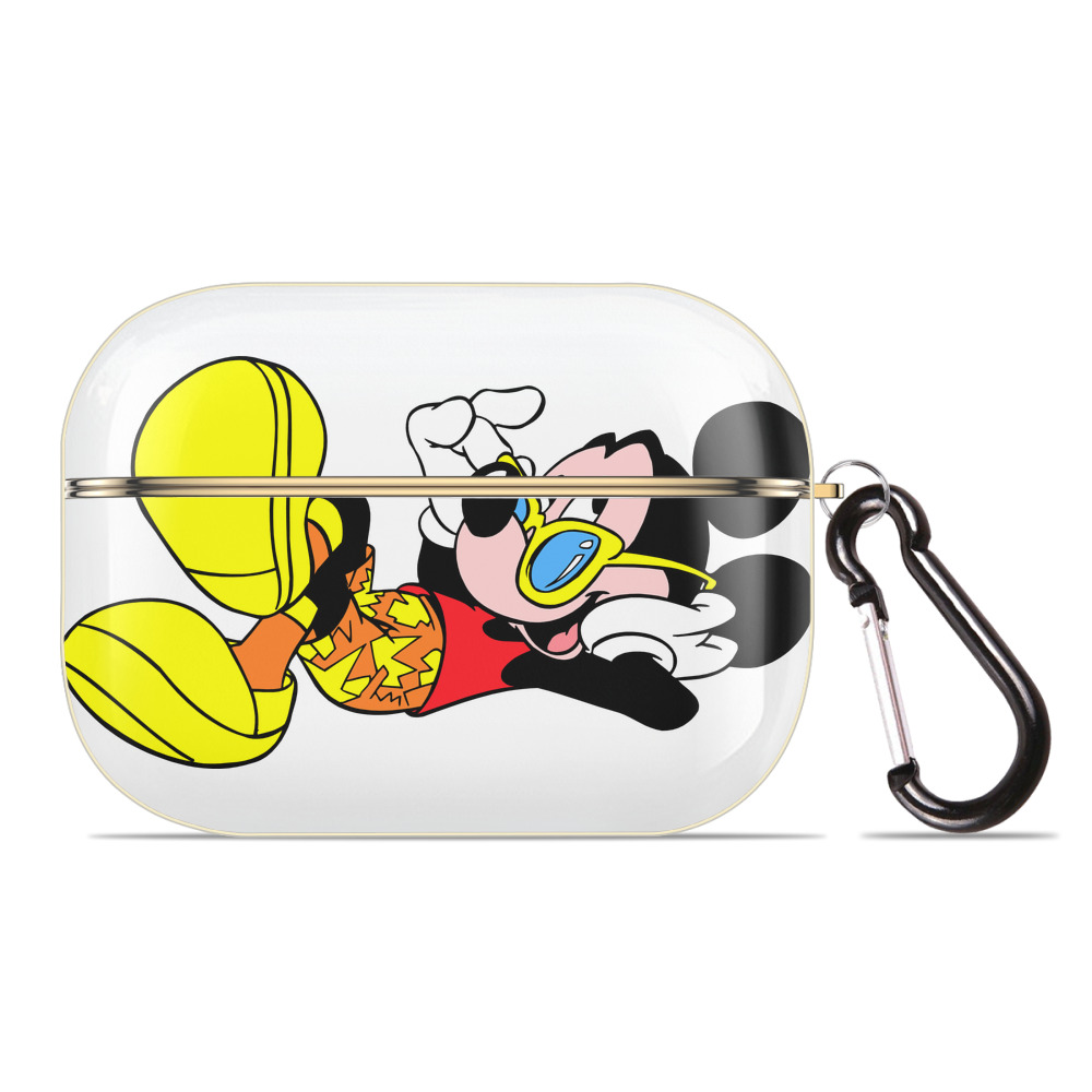 （画像用） ミッキーマウス Mickey Mouse 【AirPods Pro用】ハードシェル保護ケース｜耐衝撃・防指紋・カラビナ付き商品仕様
