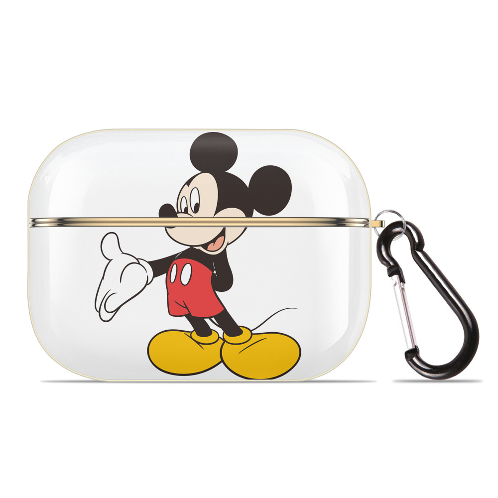 （画像用） ミッキーマウス Mickey Mouse 【AirPods Pro用】ハードシェル保護ケース｜耐衝撃・防指紋・カラビナ付き商品仕様