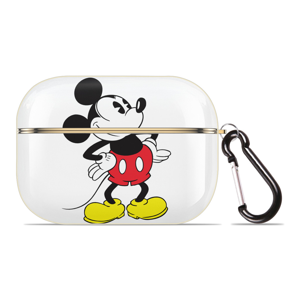 （画像用） ミッキーマウス Mickey Mouse 【AirPods Pro用】ハードシェル保護ケース｜耐衝撃・防指紋・カラビナ付き商品仕様