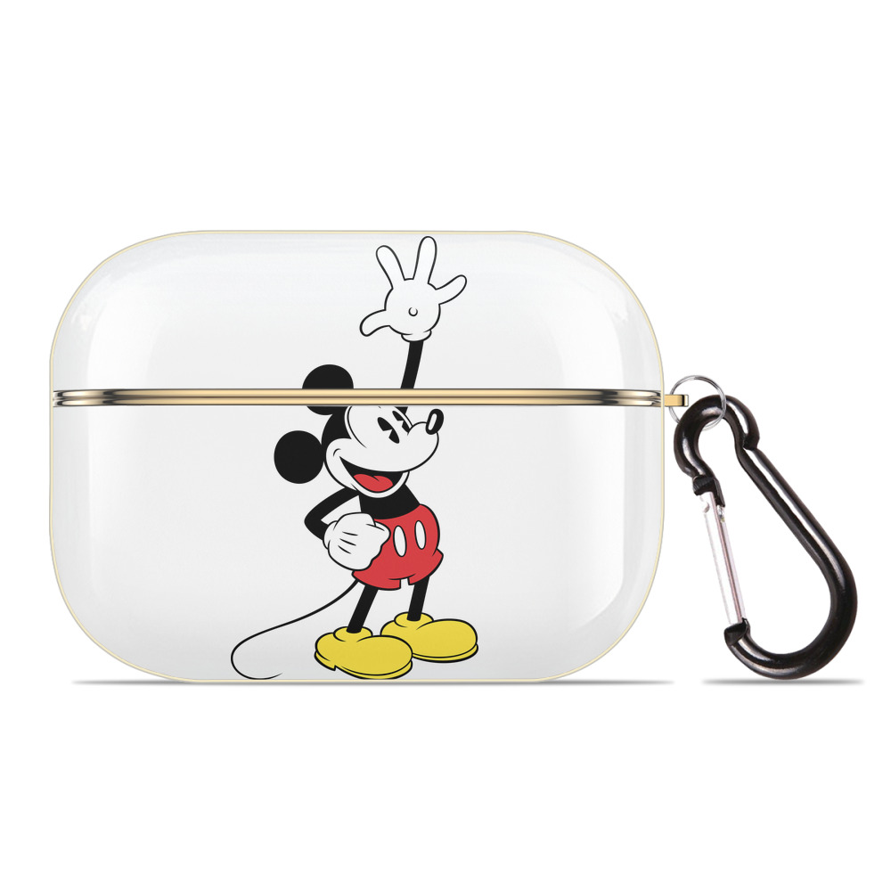 （画像用） ミッキーマウス Mickey Mouse 【AirPods Pro用】ハードシェル保護ケース｜耐衝撃・防指紋・カラビナ付き商品仕様