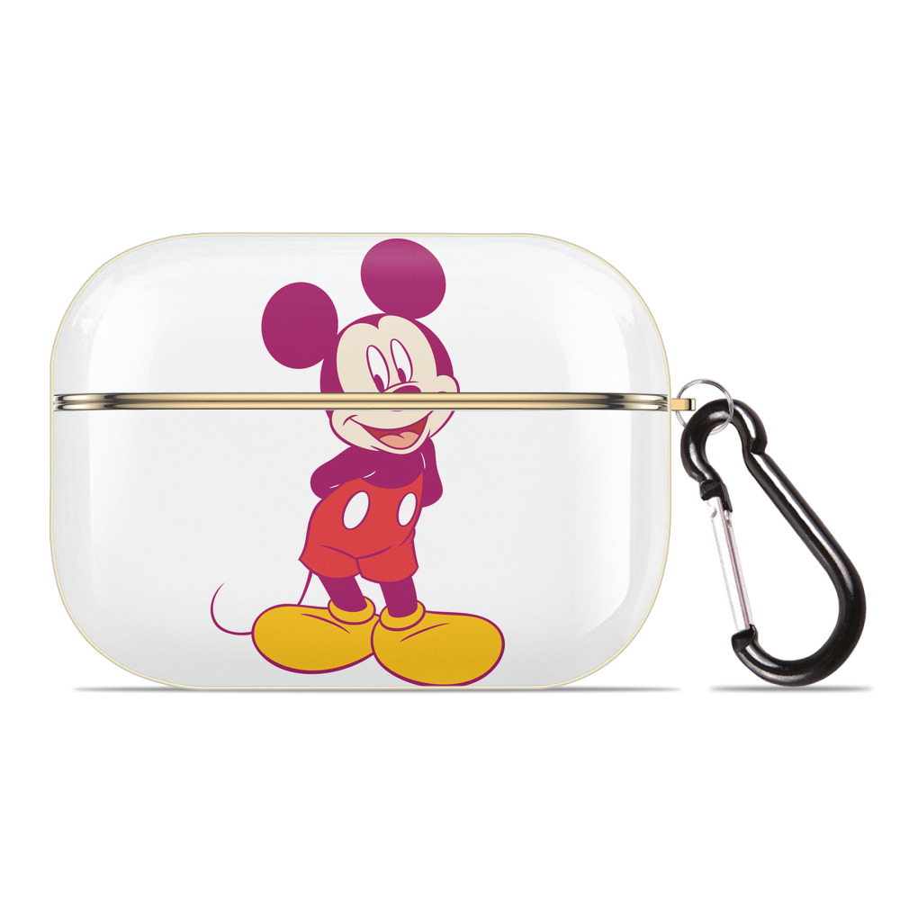 （画像用） ミッキーマウス Mickey Mouse 【AirPods Pro用】ハードシェル保護ケース｜耐衝撃・防指紋・カラビナ付き商品仕様