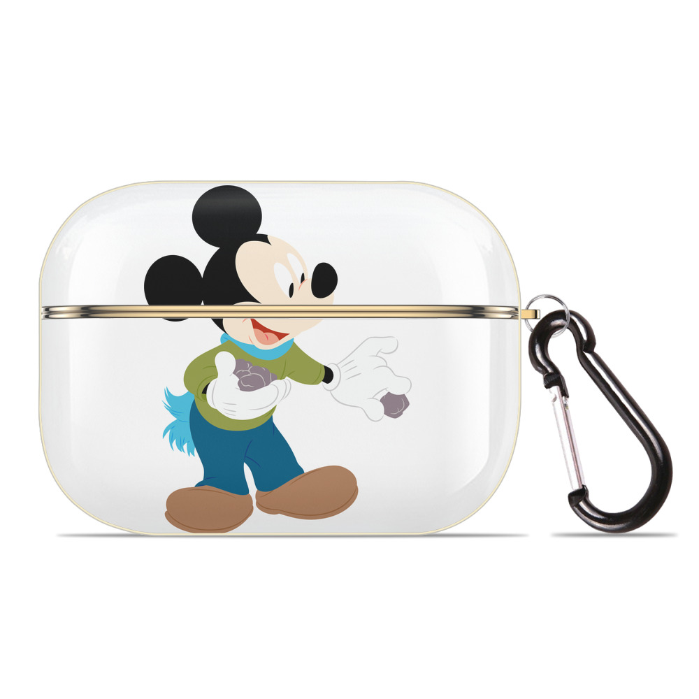 （画像用） ミッキーマウス Mickey Mouse 【AirPods Pro用】ハードシェル保護ケース｜耐衝撃・防指紋・カラビナ付き商品仕様