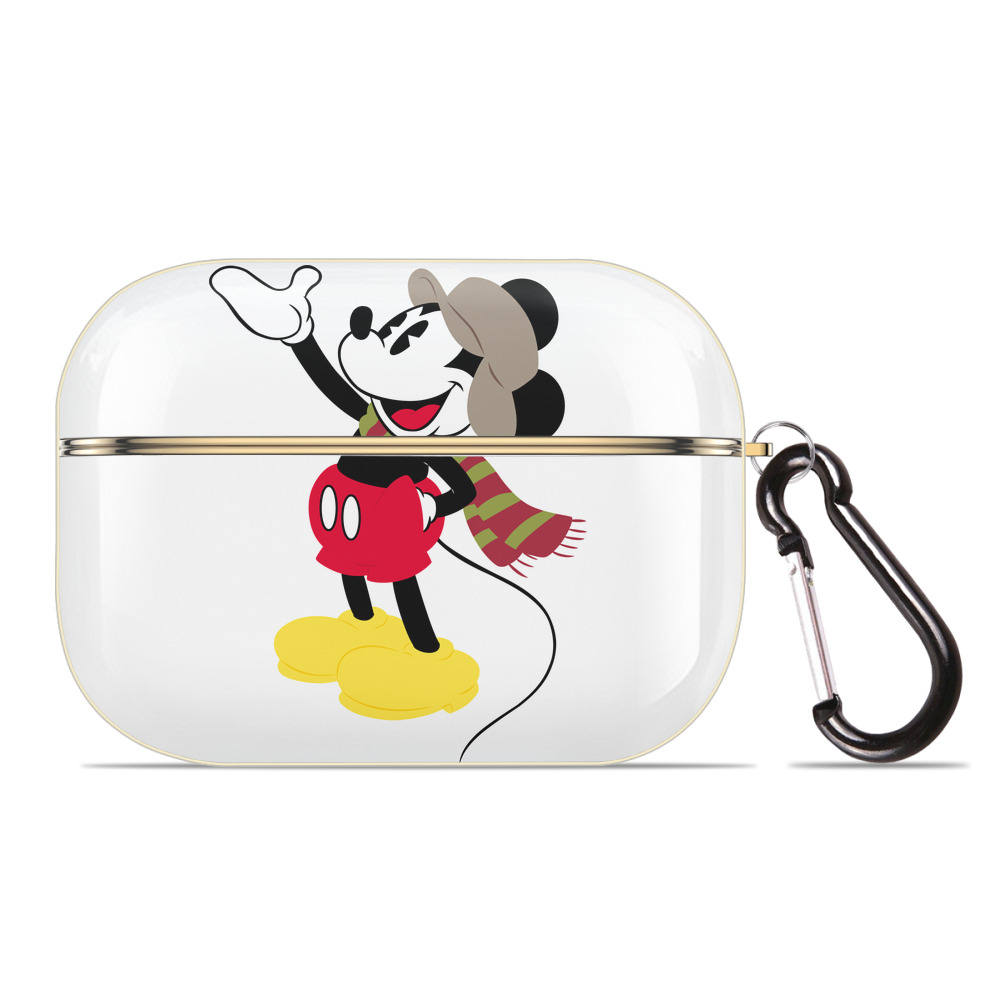（画像用） ミッキーマウス Mickey Mouse 【AirPods Pro用】ハードシェル保護ケース｜耐衝撃・防指紋・カラビナ付き商品仕様