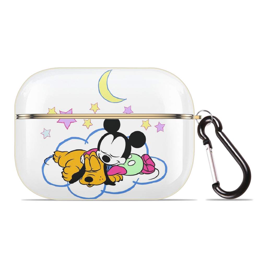 （画像用） ミッキーマウス Mickey Mouse 【AirPods Pro用】ハードシェル保護ケース｜耐衝撃・防指紋・カラビナ付き商品仕様