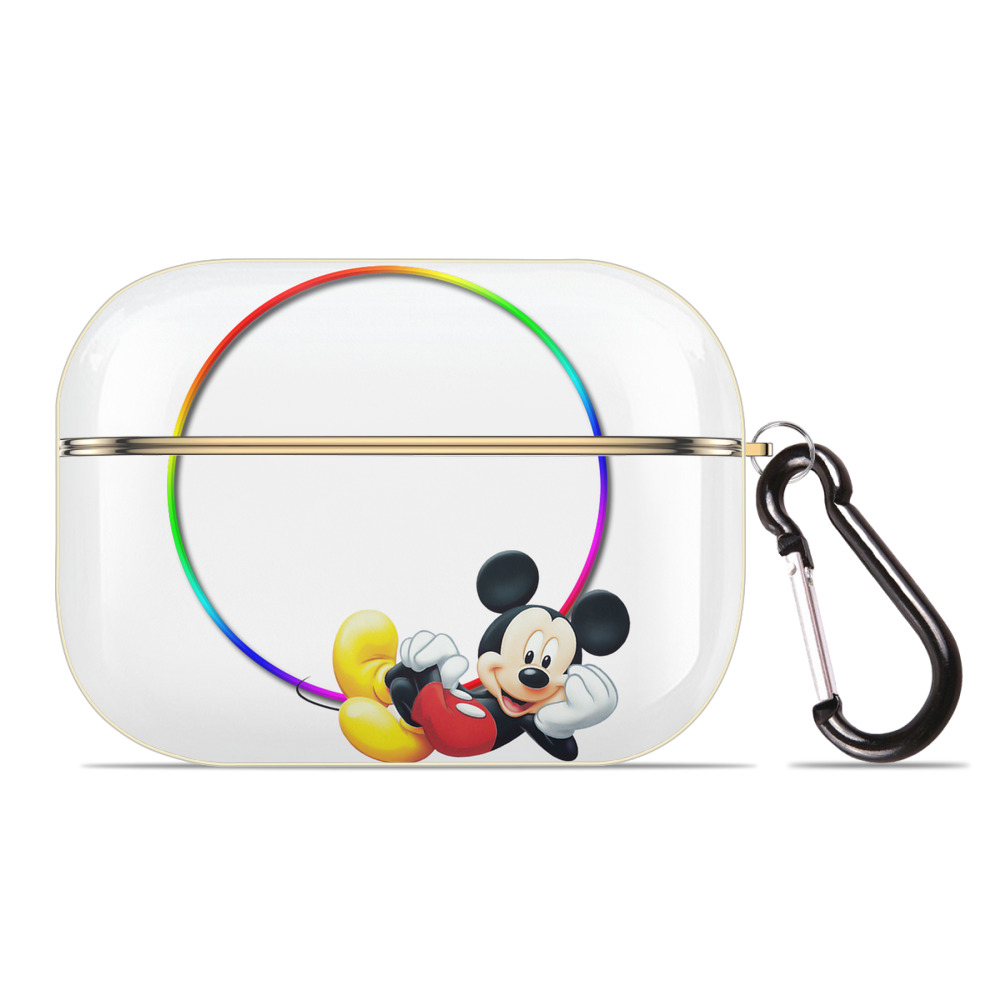 （画像用） ミッキーマウス Mickey Mouse 【AirPods Pro用】ハードシェル保護ケース｜耐衝撃・防指紋・カラビナ付き商品仕様