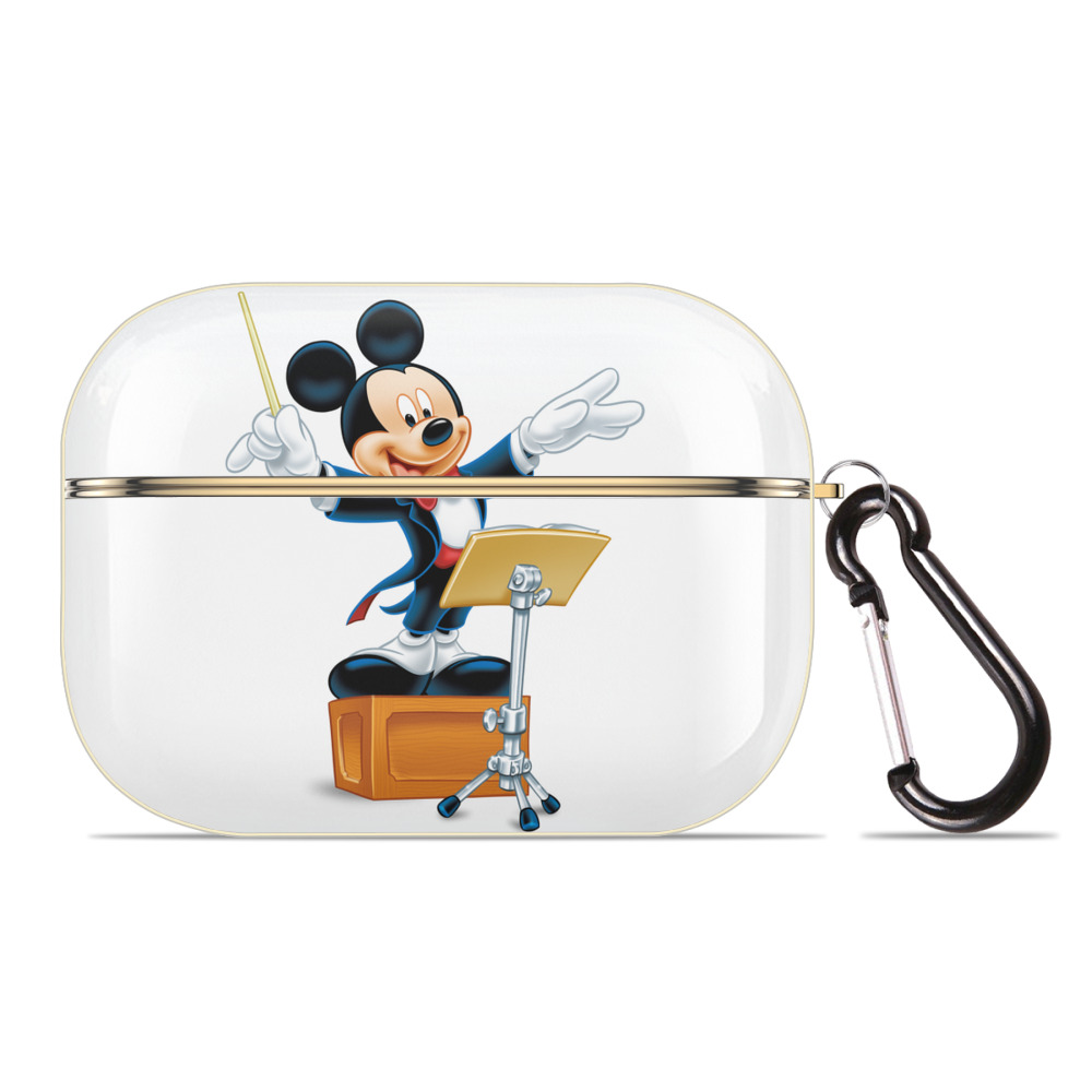 （画像用） ミッキーマウス Mickey Mouse 【AirPods Pro用】ハードシェル保護ケース｜耐衝撃・防指紋・カラビナ付き商品仕様