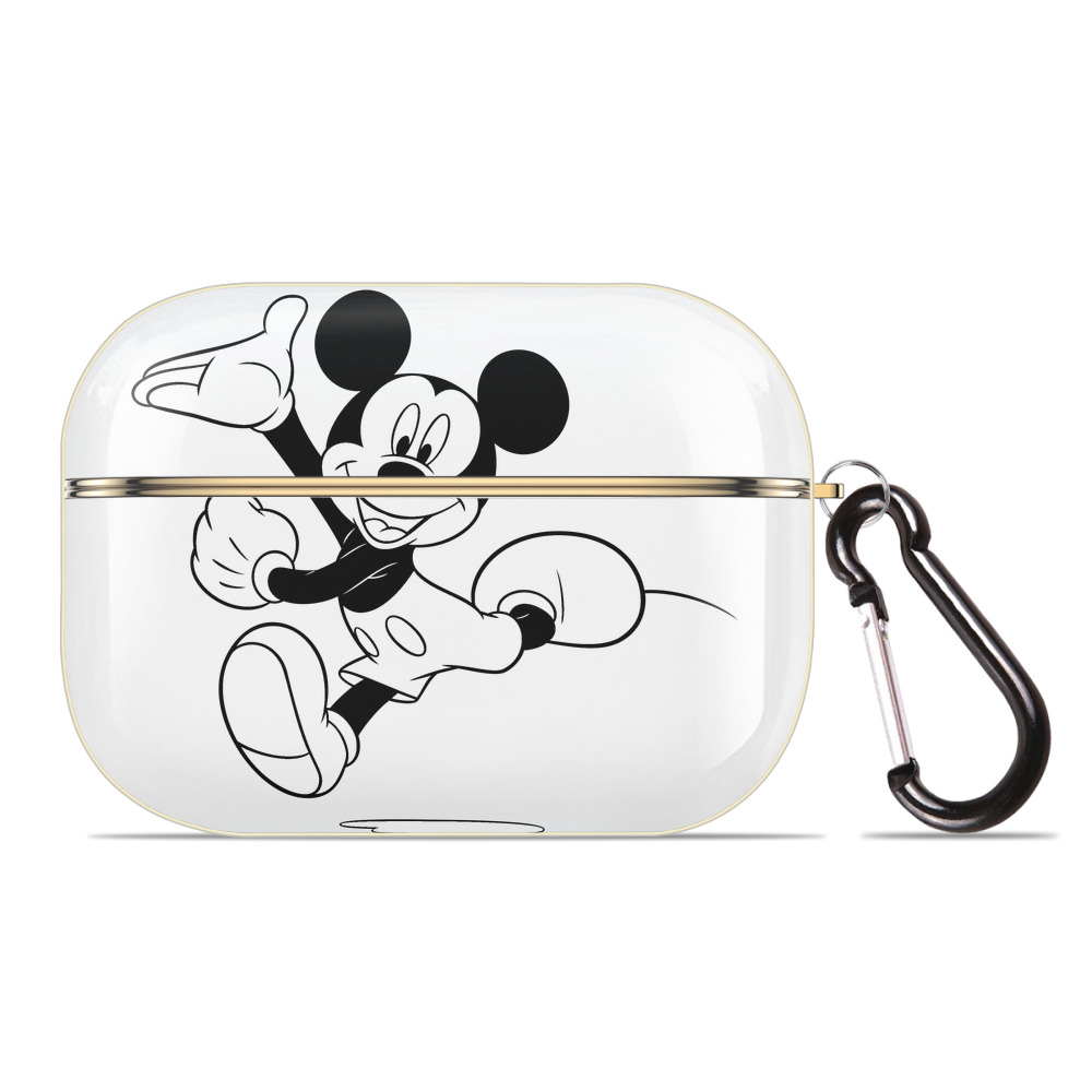（画像用） ミッキーマウス Mickey Mouse 【AirPods Pro用】ハードシェル保護ケース｜耐衝撃・防指紋・カラビナ付き商品仕様