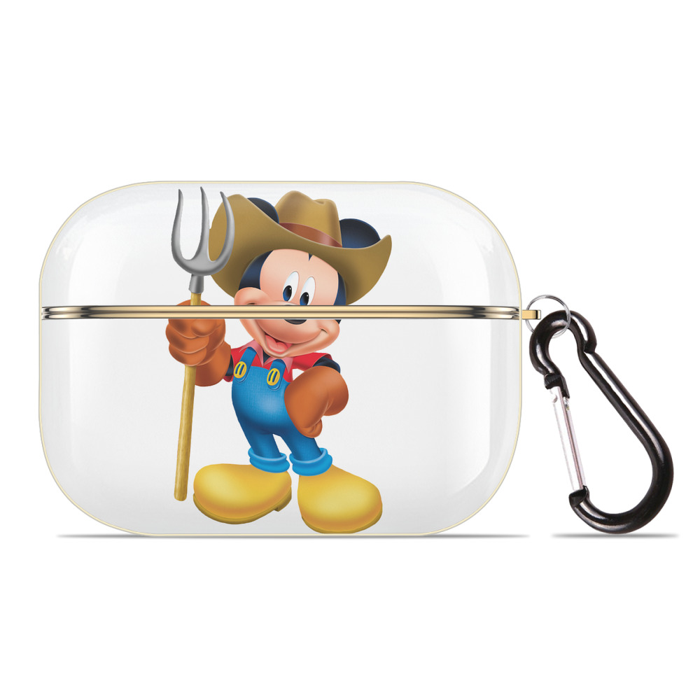 （画像用） ミッキーマウス Mickey Mouse 【AirPods Pro用】ハードシェル保護ケース｜耐衝撃・防指紋・カラビナ付き商品仕様