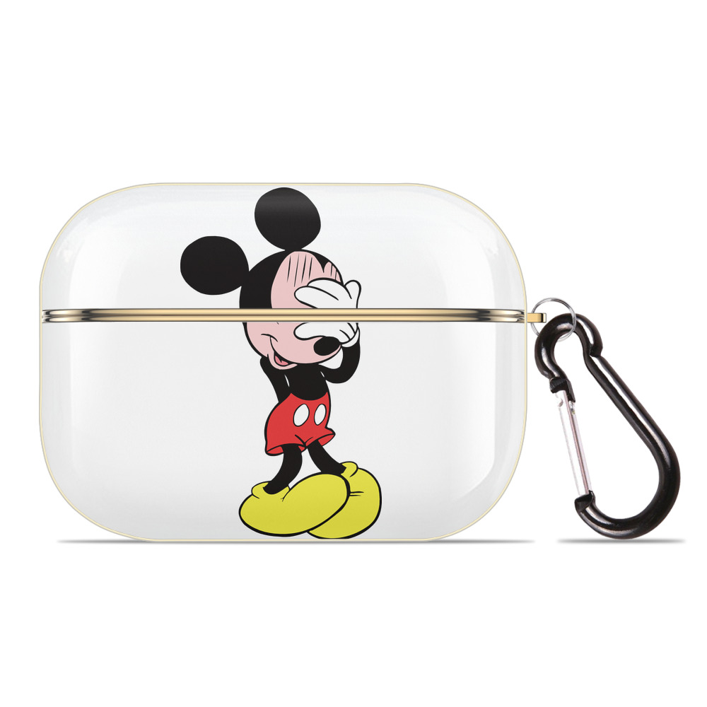 （画像用） ミッキーマウス Mickey Mouse 【AirPods Pro用】ハードシェル保護ケース｜耐衝撃・防指紋・カラビナ付き商品仕様
