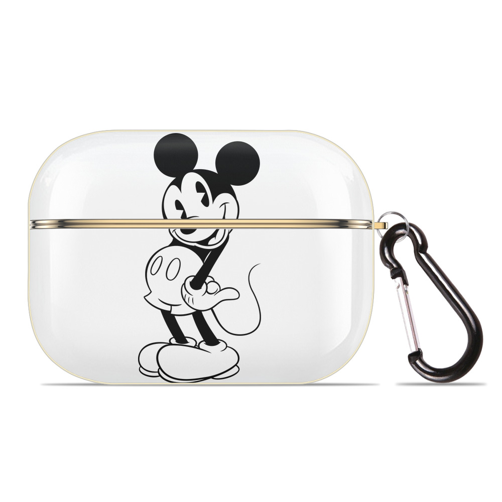 （画像用） ミッキーマウス Mickey Mouse 【AirPods Pro用】ハードシェル保護ケース｜耐衝撃・防指紋・カラビナ付き商品仕様
