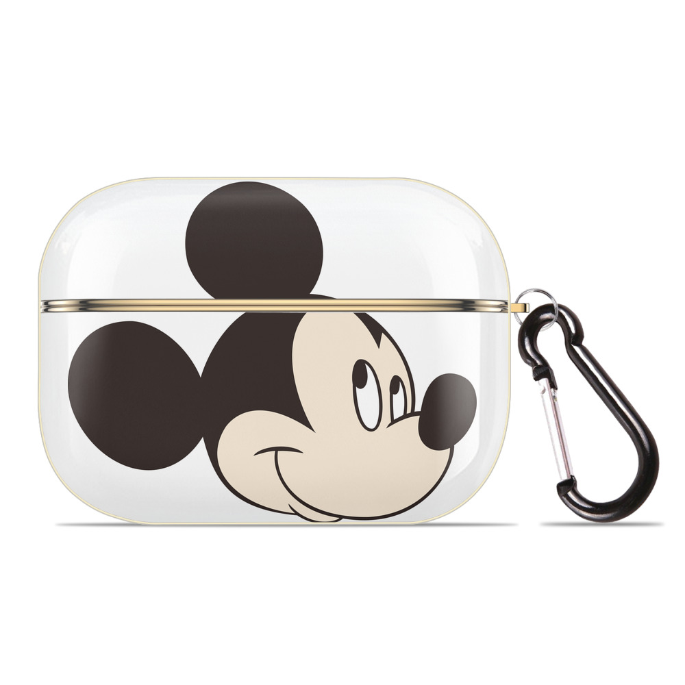 （画像用） ミッキーマウス Mickey Mouse 【AirPods Pro用】ハードシェル保護ケース｜耐衝撃・防指紋・カラビナ付き商品仕様