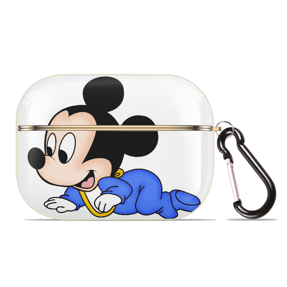 （画像用） ミッキーマウス Mickey Mouse 【AirPods Pro用】ハードシェル保護ケース｜耐衝撃・防指紋・カラビナ付き商品仕様