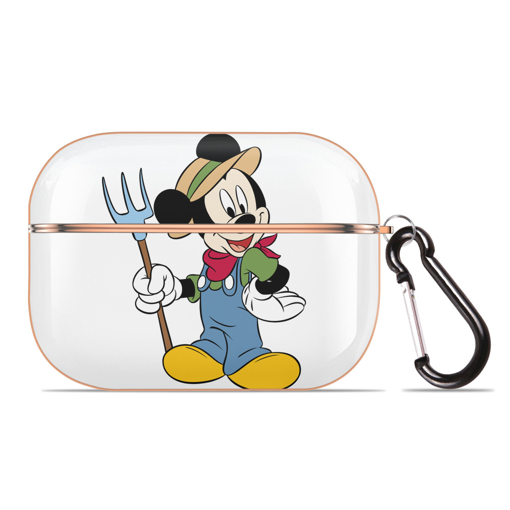 （画像用） ミッキーマウス Mickey Mouse 【AirPods Pro用】ハードシェル保護ケース｜耐衝撃・防指紋・カラビナ付き商品仕様
