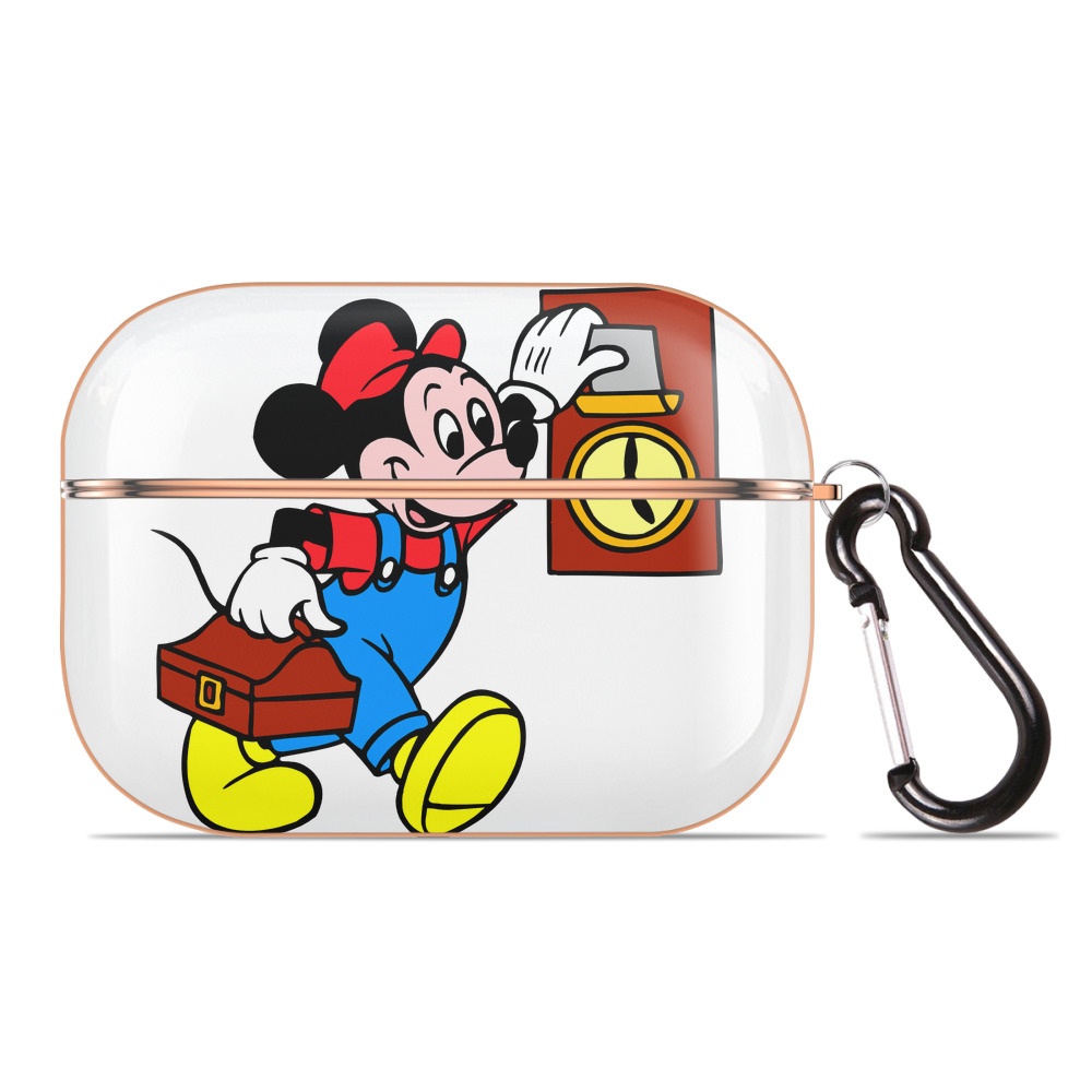 （画像用） ミッキーマウス Mickey Mouse 【AirPods Pro用】ハードシェル保護ケース｜耐衝撃・防指紋・カラビナ付き商品仕様