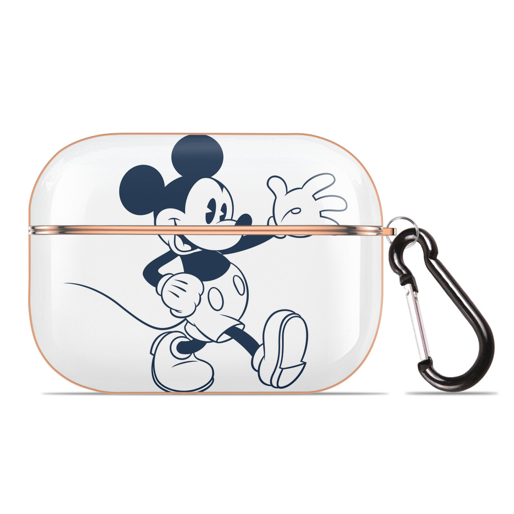 （画像用） ミッキーマウス Mickey Mouse 【AirPods Pro用】ハードシェル保護ケース｜耐衝撃・防指紋・カラビナ付き商品仕様
