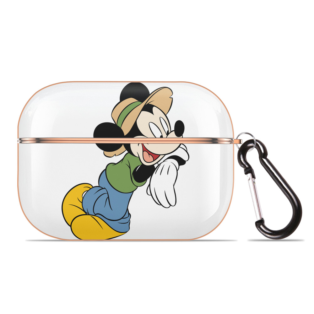（画像用） ミッキーマウス Mickey Mouse 【AirPods Pro用】ハードシェル保護ケース｜耐衝撃・防指紋・カラビナ付き商品仕様