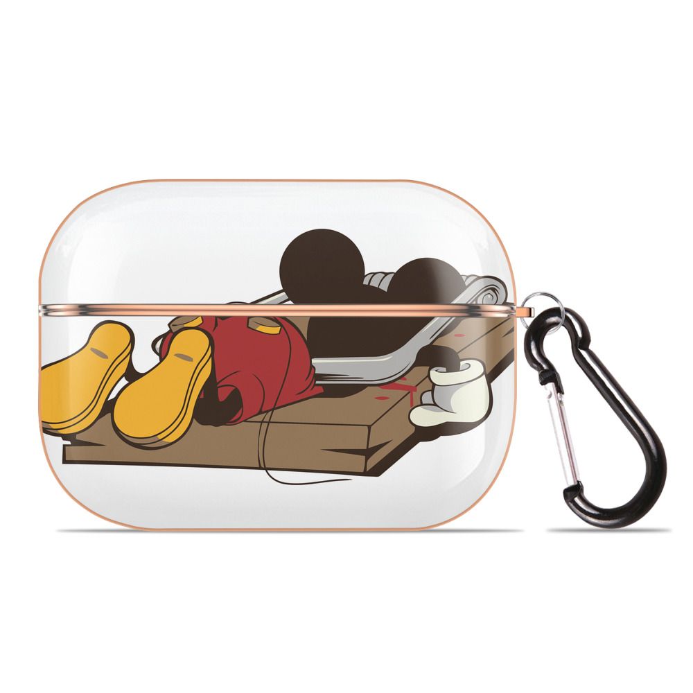 （画像用） ミッキーマウス Mickey Mouse 【AirPods Pro用】ハードシェル保護ケース｜耐衝撃・防指紋・カラビナ付き商品仕様